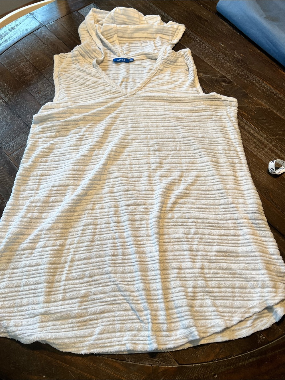 Apt. 9 Cream Hooded Sleeveless Swim Coverup